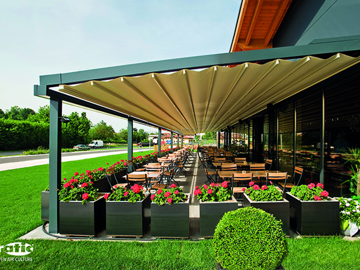 Mito pergola awning on residence