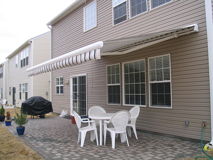 Suntube retractable awning on a residential home