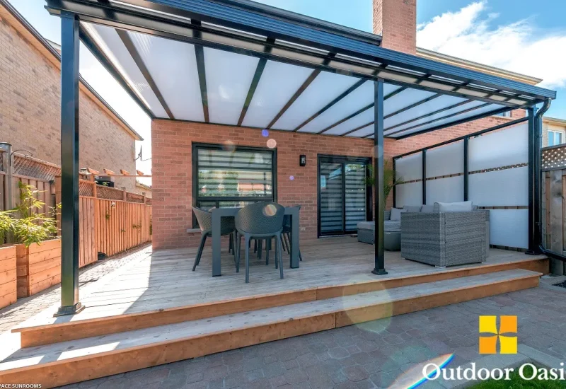 Acrylic roof privacy screen