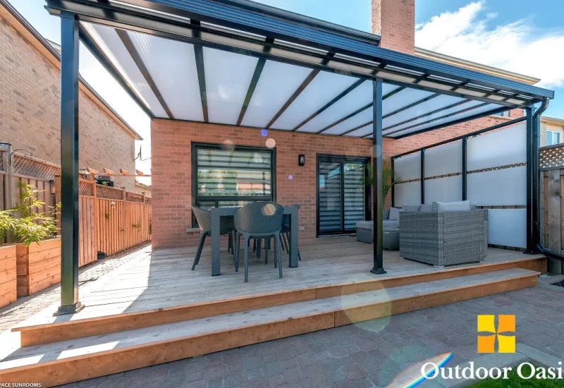 Acrylic roof privacy screen